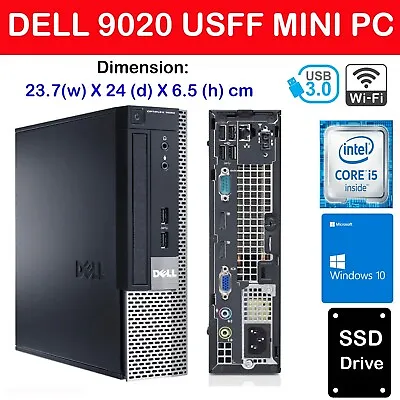 $109 • Buy Dell Optiplex 9020 USFF Desktop PC I5-4570s 2.90GHz 8GB 120GB SSD Win10 Computer