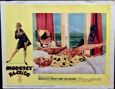 1966 ORIGINAL FILM Poster LOBBY CARD Modesty Blaise MONICA VITTI TERENCE STAMP • $27.35