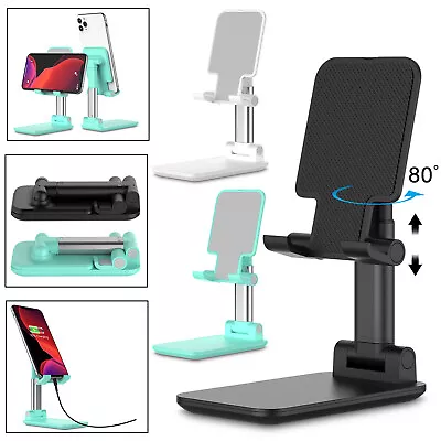 Adjustable Cell Phone Tablet Desktop Stand Desk Holder Mount Cradle Iphone Ipad • $6.89