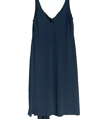 Howard Showers Maxi Dress Size 14 Large Black Stretch V Neck Sleeveless • $29