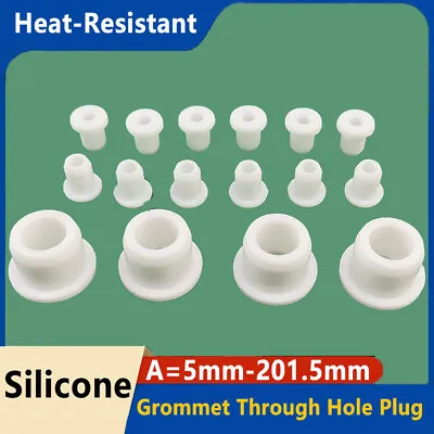 Silicone Rubber Grommets Open Grommet Cable Wiring Protect Bushe 5-201.5mm White • $2.39