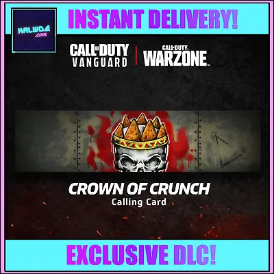 $2 • Buy Call Of Duty: VANGUARD ~ WARZONE -  BOCW ~ CROWN OF CRUNCH CALLING CARD ~ 🎮