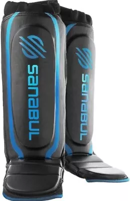 Sanabul Essential Sleeve Kickboxing MMA Shin Guards | Muay Thai Hybrid Neoprene • $12