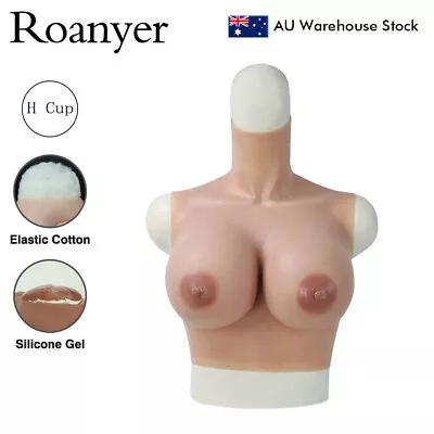 Roanyer H Silicone Crossdresser Breast Forms Breastplates Drag Queen Fake Boobs • $219