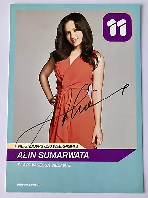 ALIN SUMARWATA *Vanessa Villante* NEIGHBOURS Original HAND SIGNED Cast Fan Card • £8.99