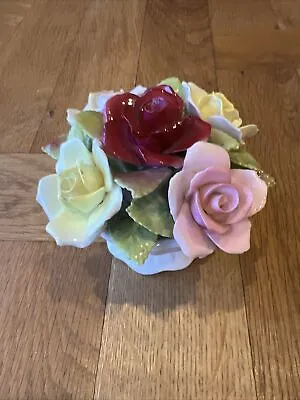 Coalport Healacraft Ceramic Flower Posy Roses In Pot Excellent Condition Boxed • £8.99