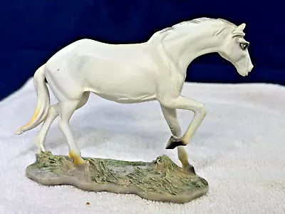 OF Classic Model Horse - White/Grey Running Race Horse Unknown Maker • $5