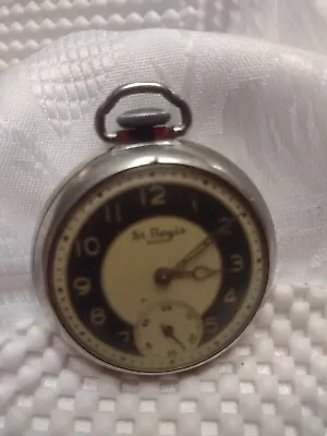 Vintage E. Ingraham Co. - St Regis - Radium Pocketwatch With Silvertone Case... • $75