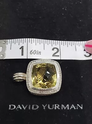 100% AUTHENTIC-David Yurman-Citrine And Diamond Pendant In Good Condition • $399.99