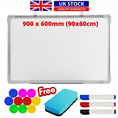 £18.45 • Buy 90 X 60cm Dry Wipe Magnetic Office Whiteboard Notice Memo Drawing White Board Uk
