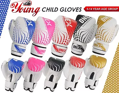 £10.90 • Buy Boxing Gloves Kickboxing 6Oz MMA Punching Sparring Bag Mitts Children Training