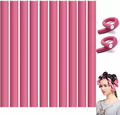 Paifeancodill 10 Pcs Flexible Curling Rods Hair Rollers Twist-Flex Curlers W... • $11.76