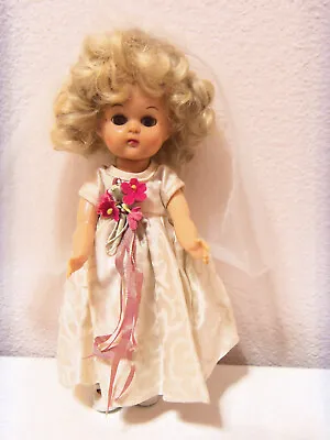 $32 • Buy Vintage 50's Virga Pam Walker Blonde Bride Doll