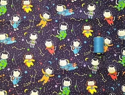 Fat Quarter Quilting Fabric - Cats In Space • $5.50