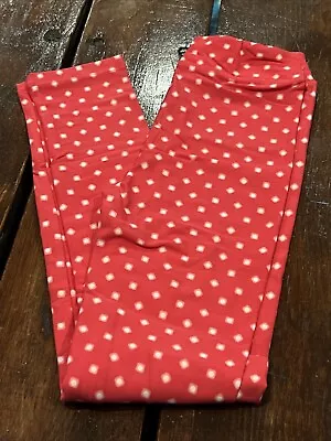 Lularoe A Kids Leggings Size L/XL New Pink Polka Dot Pink White Large XLarge • $8.49