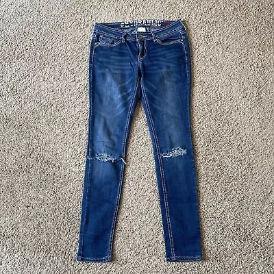 $17.49 • Buy Hydraulic Junior's Lola Curvy Bootcut Distressed Jeans Size 5/6 