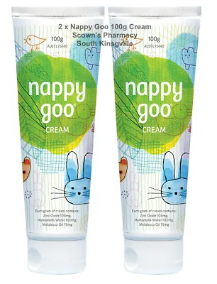 2 X Nappy Goo Cream 100g Value Pack Royal Children's Hospital Melbourne Nappygoo • $29.95