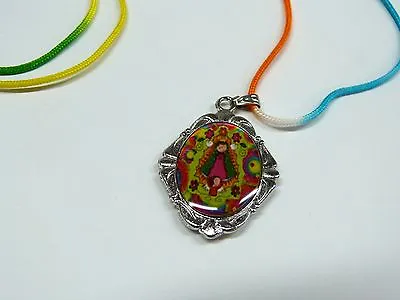 Pack Of Cartoon Virgin Medal W Color Cord/Medalla De La Virgencita Plis C Cordon • $15