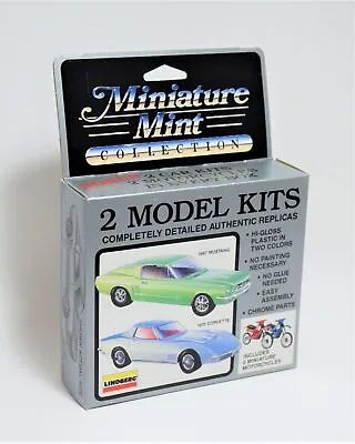 Lindberg 72302 HO Scale 1967 Ford Mustang & 1970 Chevy Corvette Model Kit Set • $21.99