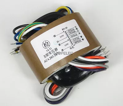 115V/230V 30W R-Core Transformer For Tube Amplifier Preamps 9V+9V+9V 6.3V 240V • $25.02