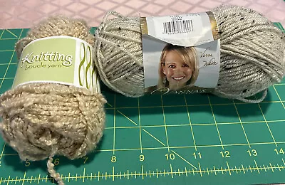 Vanna's Choice Yarn Lion Brand Acrylic Yarn Oatmeal (1)- Knitting Boucle Yarn(1) • $4