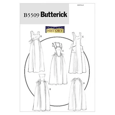 Butterick Ladies Sewing Pattern 5509 Historical Aprons (Butterick-5509-XY) • £14.49