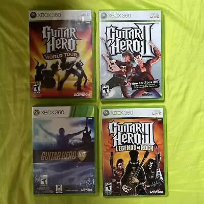 $39.99 • Buy XBOX 360 Games Guitar Hero Bundle (4 Games)