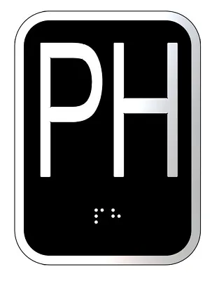 Elevator Floor Number PH Sign - Elevator Jamb Plate PH (3x4 Cast • $14.99