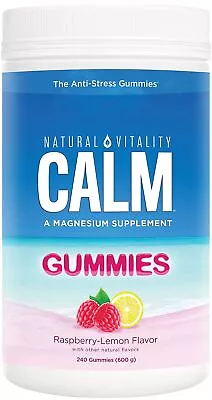 Natural Vitality Calm Magnesium Citrate Supplement 240 Stress Relief Gummies • $25.95