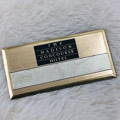 The Madison Concourse Hotel Wisconsin Vtg Employee Brass Name Tag Plate Pin • $12.99