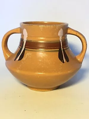REPRODUCTION ROSEVILLE POTTERY MONTICELLO DOUBLE HANDLE VASE Made In Japan • $50