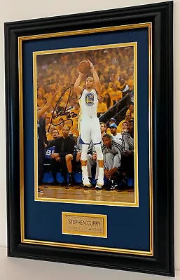 $69.99 • Buy Golden State Warriors Stephen  Steph  Curry Action Photo Signed Framed