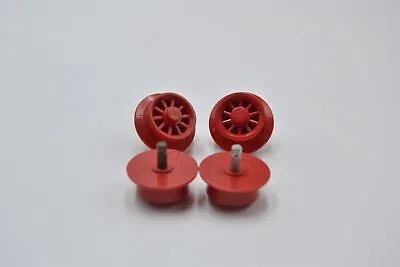 LEGO 4 X Wheel Tyre Rim Railway Red Train Wheel Spoked For Motor Wheel2a • $5.51