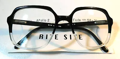 Vintage RITE SITE Apollo 2 Black Fade 56/20 Eyeglass Frame New/Old Stock #362 • $9.99