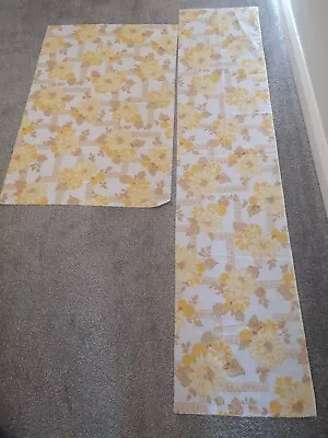 VINTAGE 1960 UNUSED 166 X 35 & 95 X 60 Sunflower Yellow HABERDASHERY FABRIC • £4.99