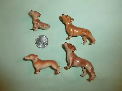 4 VINTAGE Hagen Renaker Dachshund DOXIE DOG FIGURINES • $12.95