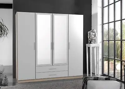 Qmax 'Space' 3 Or 4 Door Wardrobes. German Made. White & Oak • £259