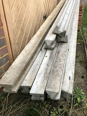 £300 • Buy 9 X Concrete (Slotted) Reinforced Intermediate Fence Posts 10ft (3M) + Extras