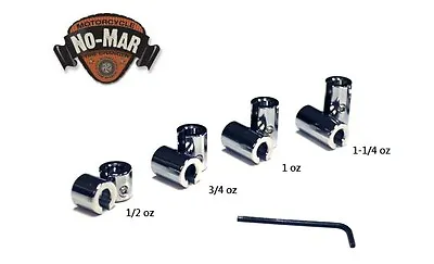 RE-USEABLE CHROME-PLATED BRASS MOTORCYCLE SPOKE WHEEL WEIGHTS BY NO-MAR 8-PC Kit • $37.99