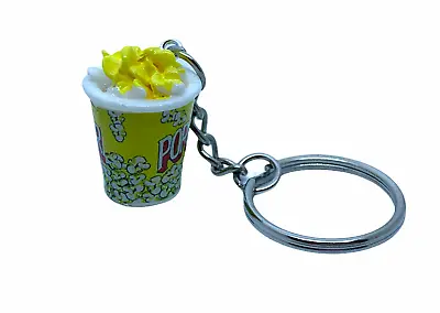 £2.75 • Buy Funky Novelty Cute Mini 3D Food Popcorn Resin Keyring Key Chain Buckle Charm