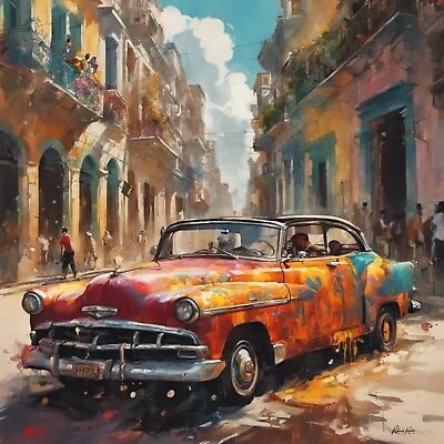 Original Artwork On Canvas Havana 16x16 • $59.99