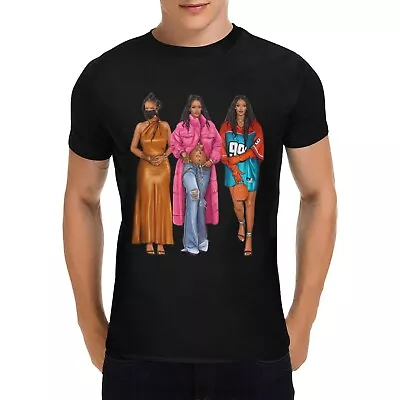 Rihanna Popular Hip Hop Artist Printed Black Men's Cotton T-Shirt • $26.90
