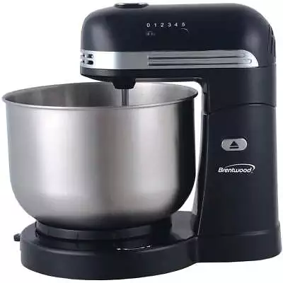Brentwood Appliances 5-Speed Stand Mixer With 3.5 Qt Stainless Steel Mixing Bowl • $38.36
