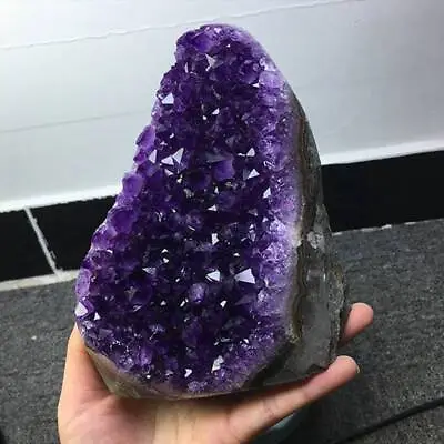 Large Amethyst Geodes Cut Base Cluster Natural Quartz Crystal Specimen Reiki Gem • $57.59