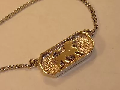 Rare Vintage Crown Trifari Silver  Leo  Lion Zodiac Pendant Necklace! 14.5  • $34.95