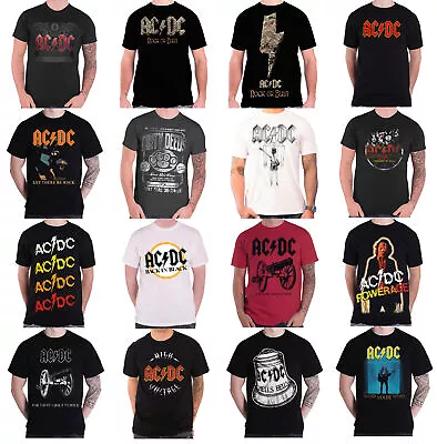 Official AC/DC T Shirt Rock Or Bust Dirty Deeds Highway To Hell Angus New Mens • £16.95