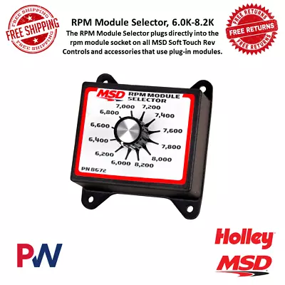 MSD RPM Module Selector Switch Range From 6.0K To 8.2K In 200 Increments #8672 • $139.92