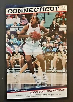$14.95 • Buy 2000-2001 Uconn Women's Basketball Sch Poster-Uconn Vs Syracuse -Tamika Williams
