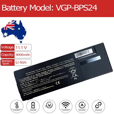 VGP-GPS24 Battery For Sony Vaio SVS1512U1R SVS1511T9B SVS1511T9E SVS1511U9E • $85.98