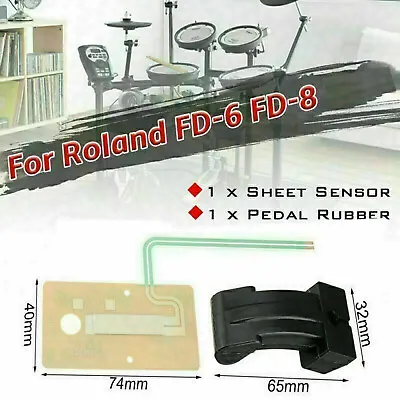 Sheet Sensor Actuator Pedal Rubber Kit For Roland Drum FD-8 Hi Hat Accessories • $14.45